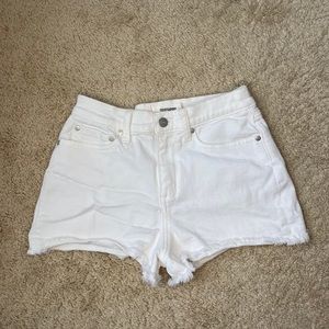 PINK white denim shorts
